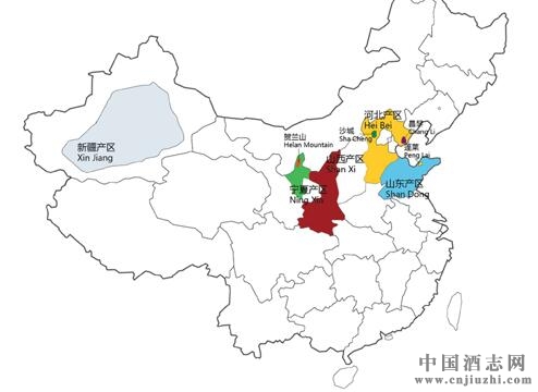 中國葡萄酒地圖:國內葡萄酒產區